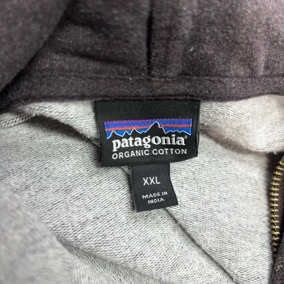 Patagonia Men's Charcoal Zip-Up Hoodie Sweater size XXL Man - Picture 9 of 10
